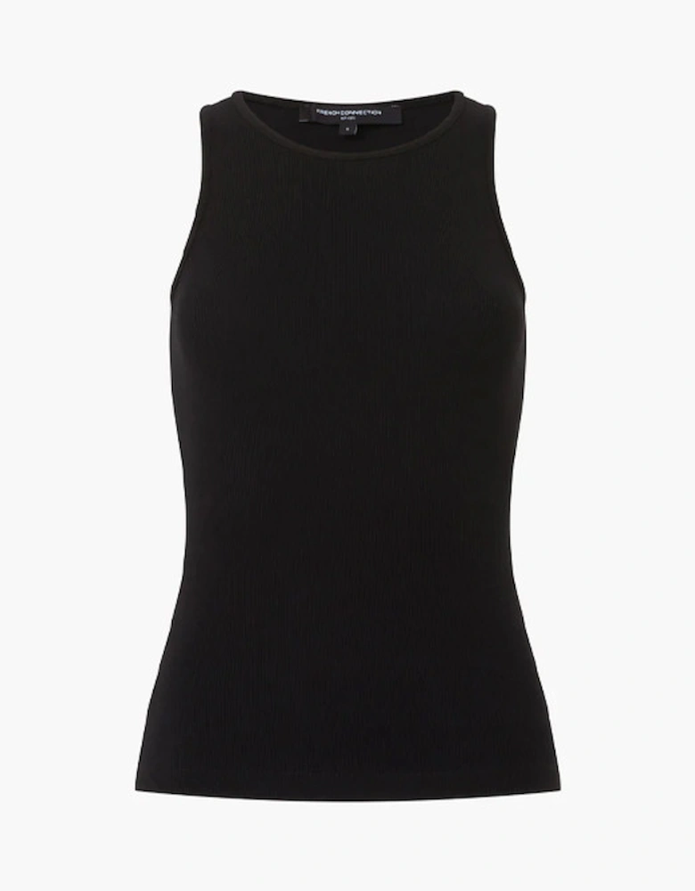 Rassia Sheryle Ribbed Tank Top Black