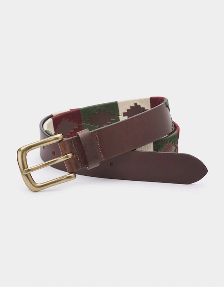 Ibex 35mm Ibex of England Polo Belt Brown/Beige/Burgundy/Green