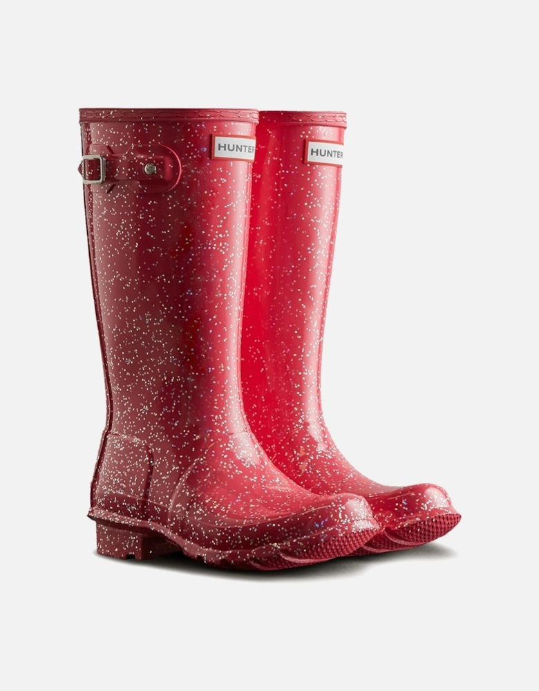 Childrens/Kids Glitter Wellington Boots