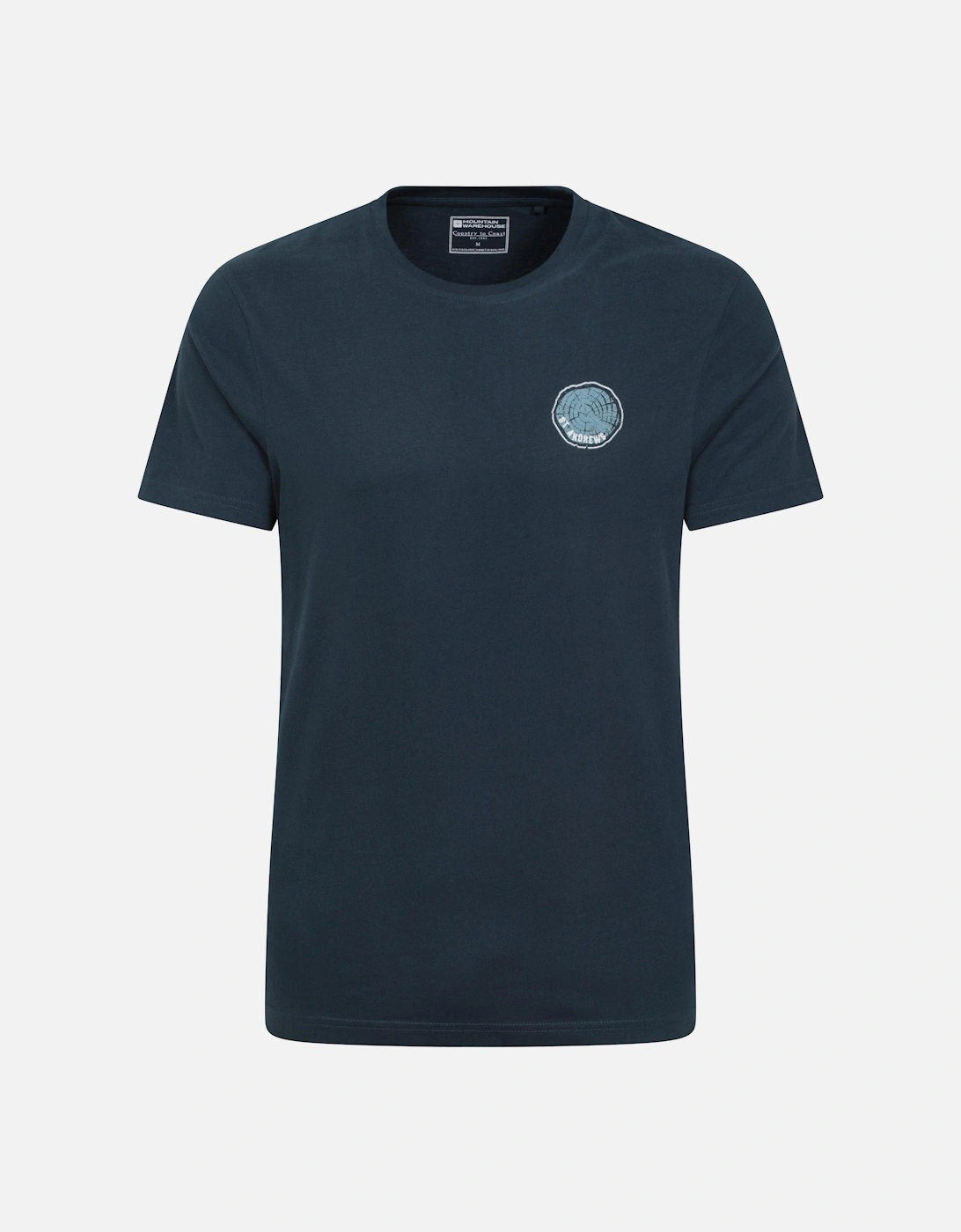 Mens St Andrews Tree Ring Organic T-Shirt, 5 of 4