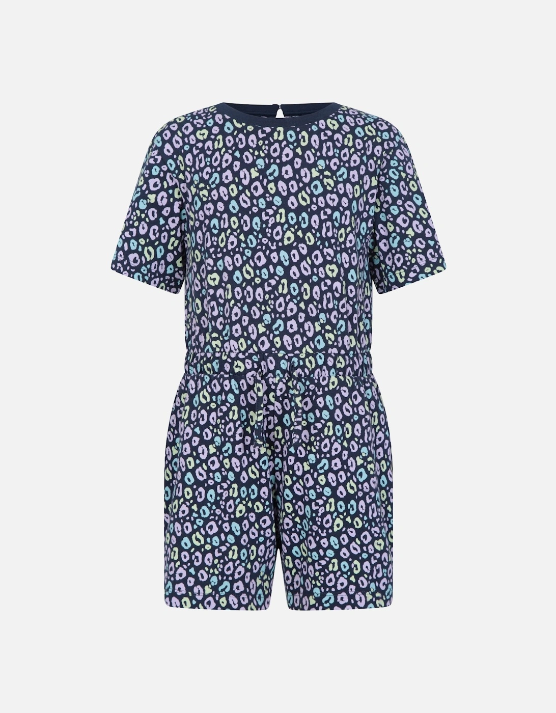 Girls Poppy Animal Print Organic Playsuit, 5 of 4