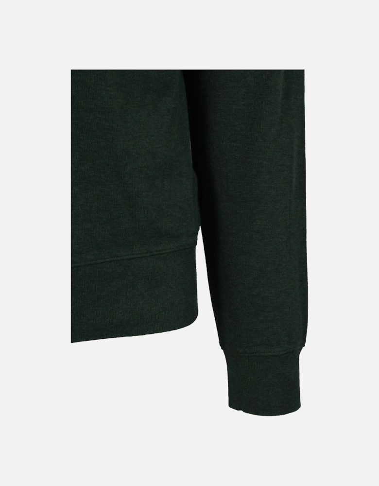 D1.sacker Rib Half Zip Forrest Green Melange