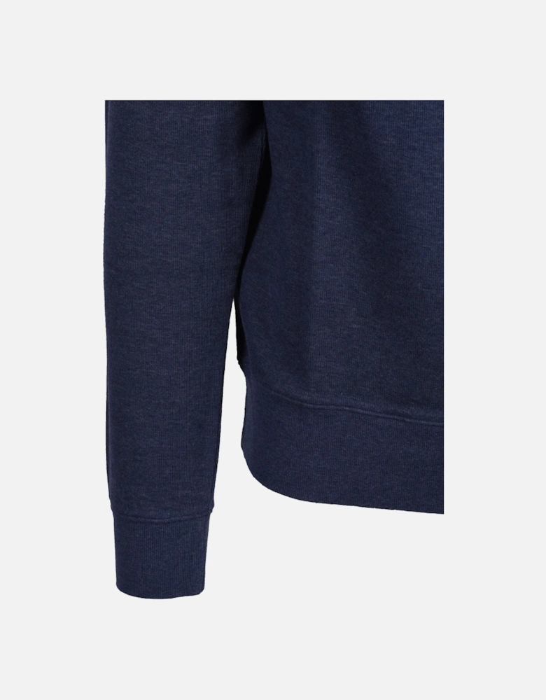 D1.sacker Rib Half Zip Dark Jeans Blue Melange