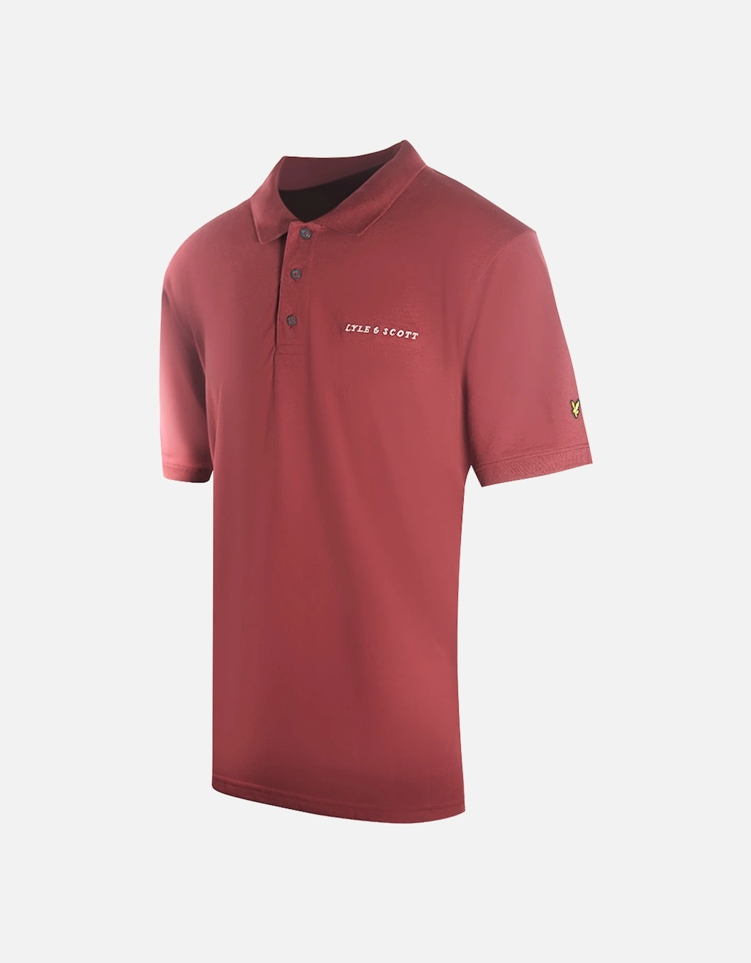 Lyle Scott Plain Embroidered Logo Fletcher Burgundy Polo Shirt