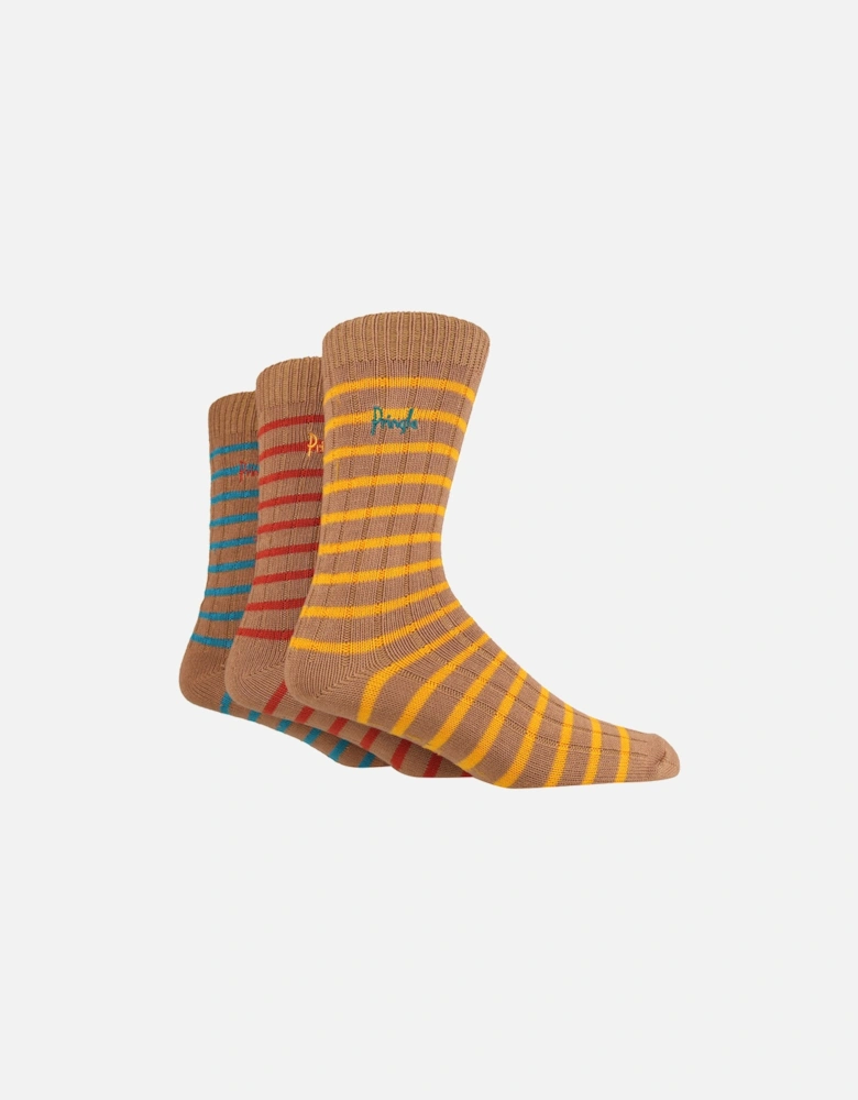 3 PAIR MENS BAMBOO LEISURE RIB SOCKS