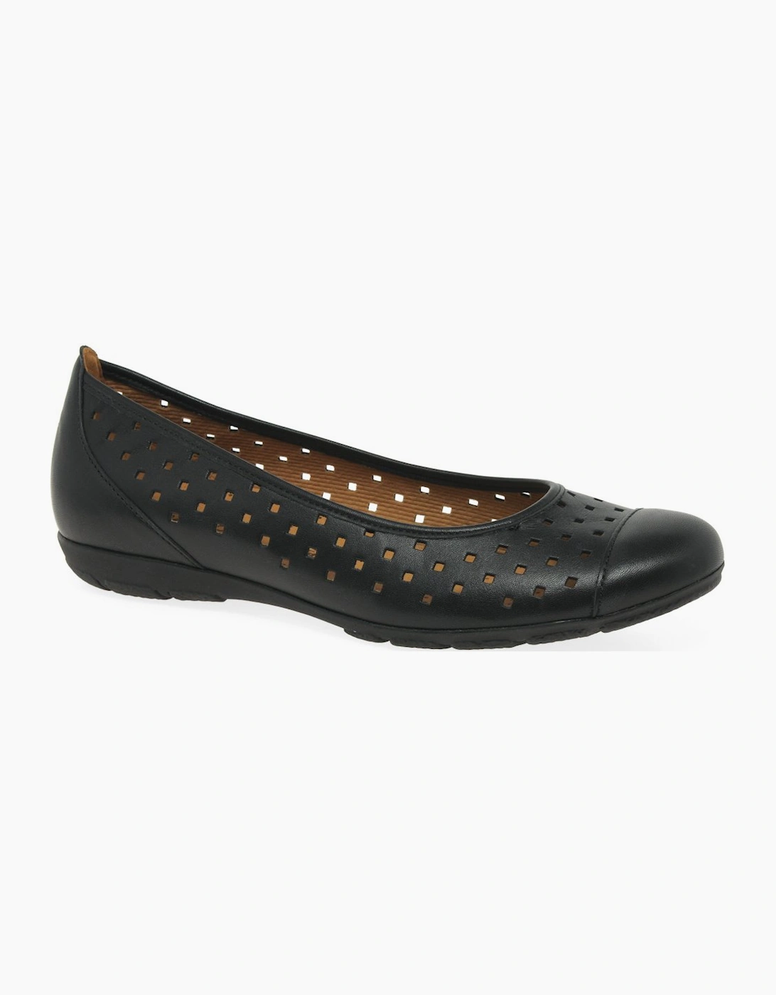 Gabor Women's Ruffle Womens Punched Detail Casual Shoes - Black - Size: 9