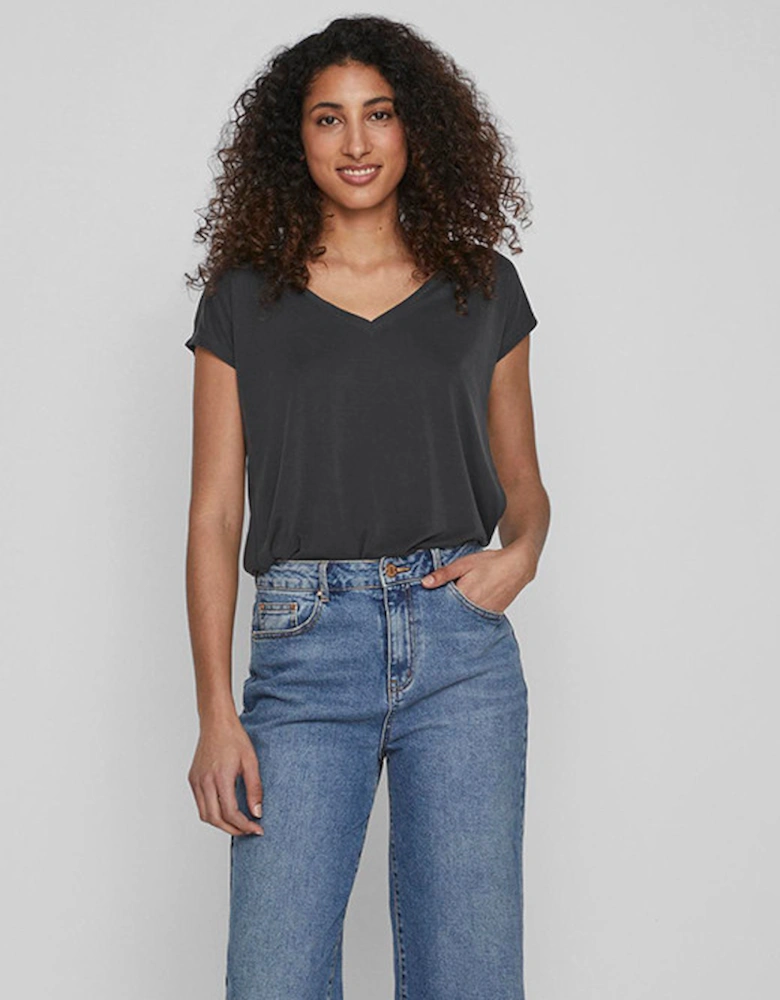 Vimodala V-Neck Top Black