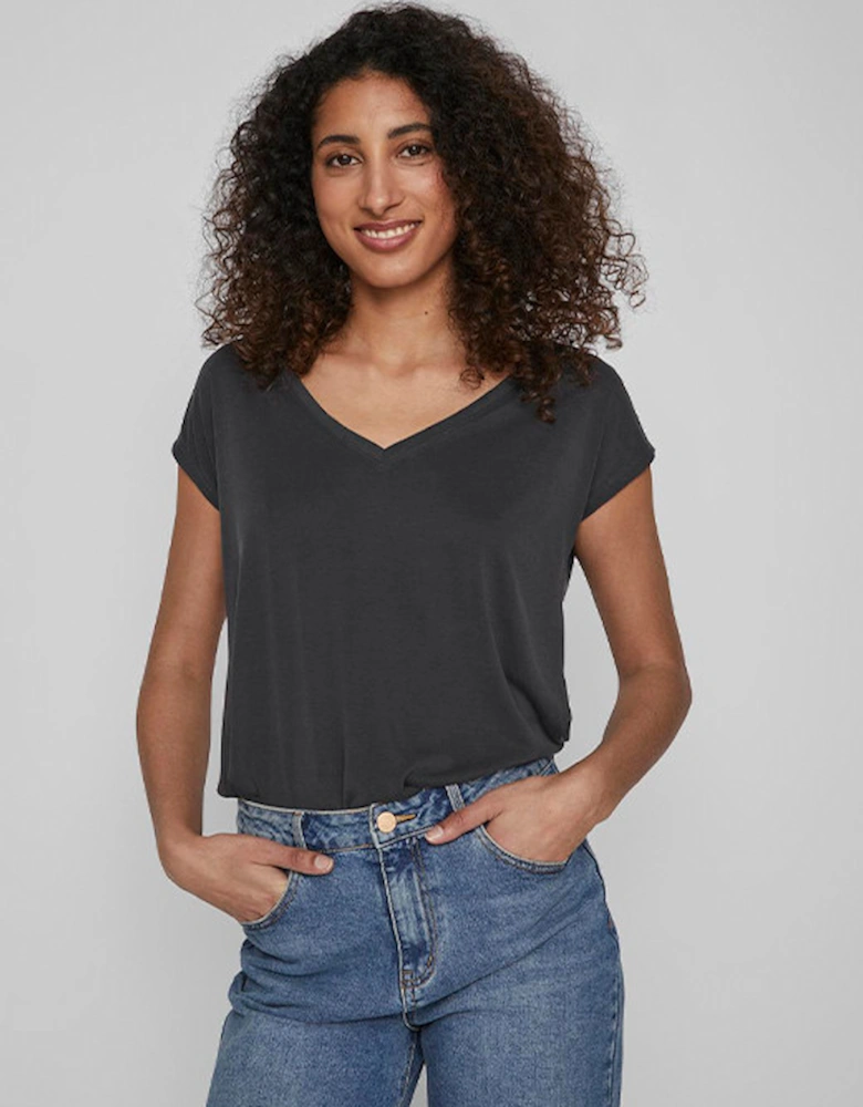 Vimodala V-Neck Top Black