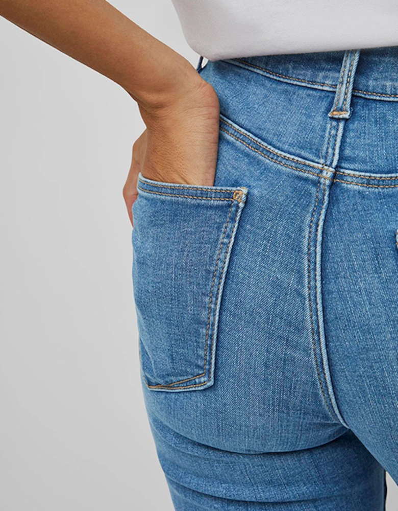 Visarah Skinny Jeans Medium Blue Denim