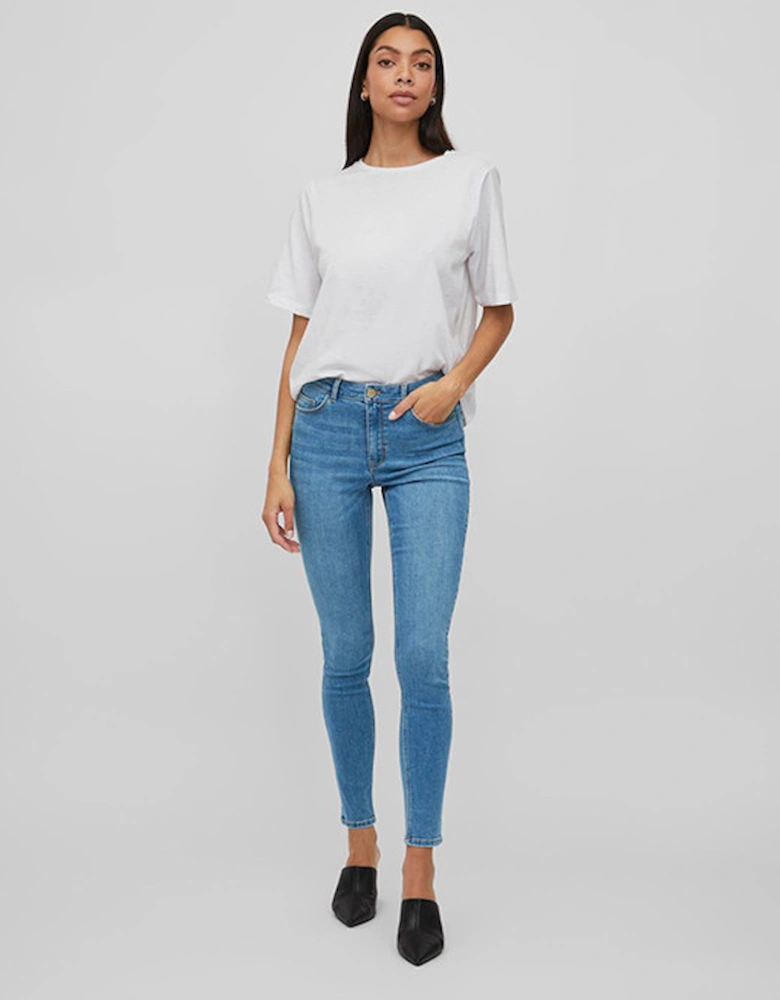 Visarah Skinny Jeans Medium Blue Denim