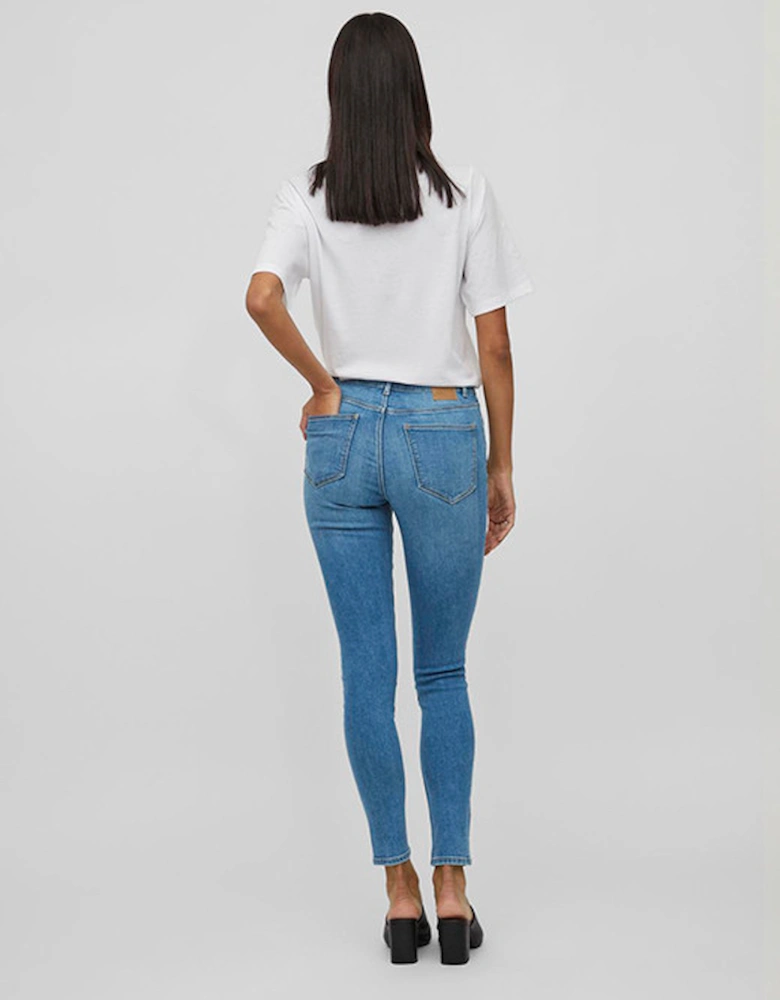 Visarah Skinny Jeans Medium Blue Denim