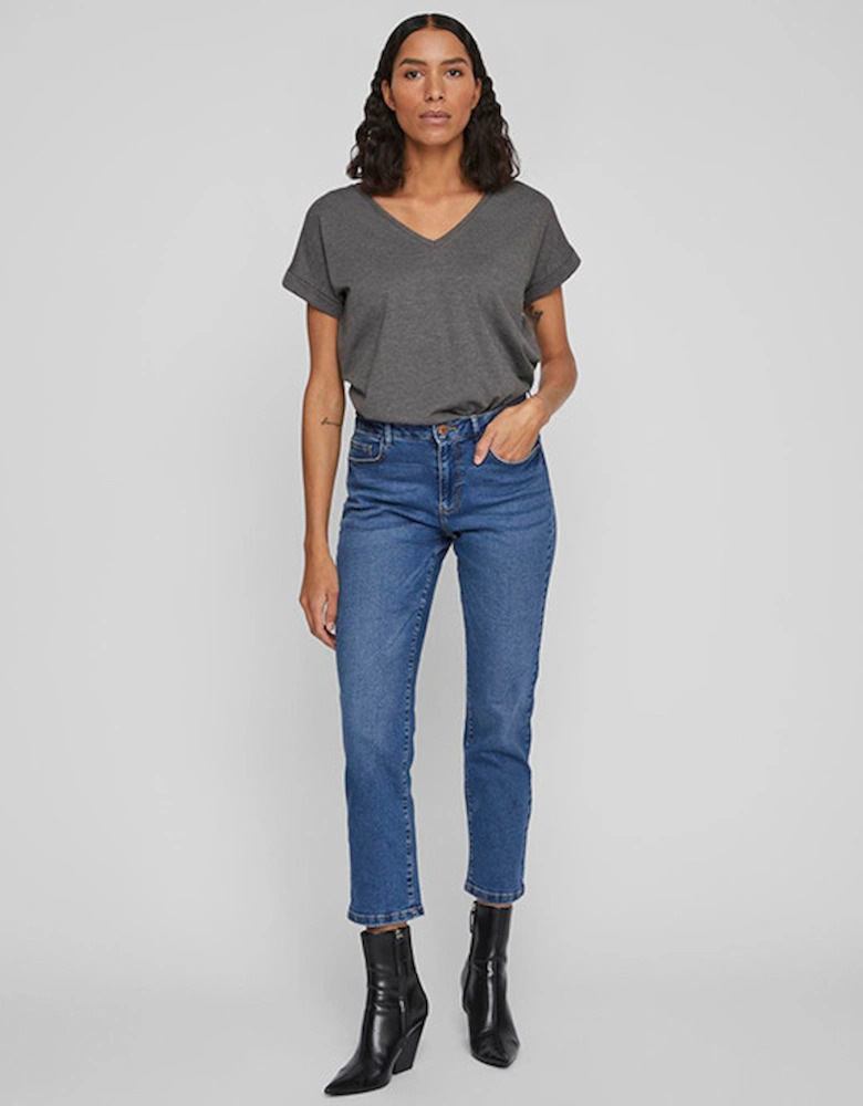 Vialice Jo Straight Jeans Mid Blue Denim