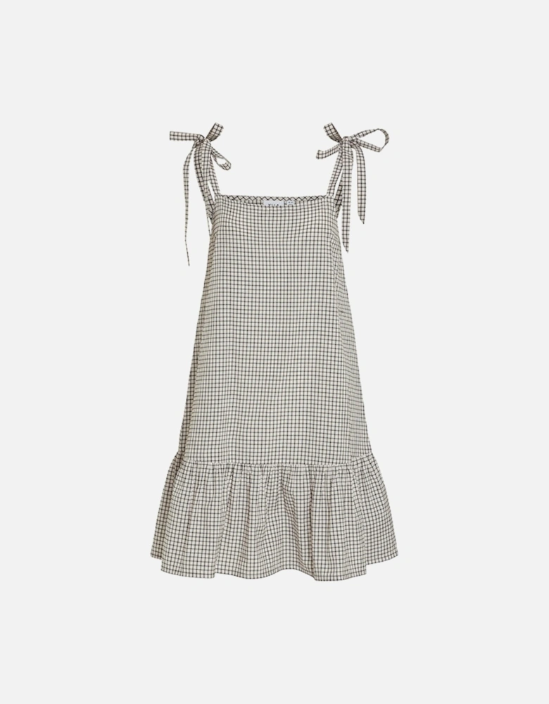 Vinilda Strap Dress Rosewater Black Check