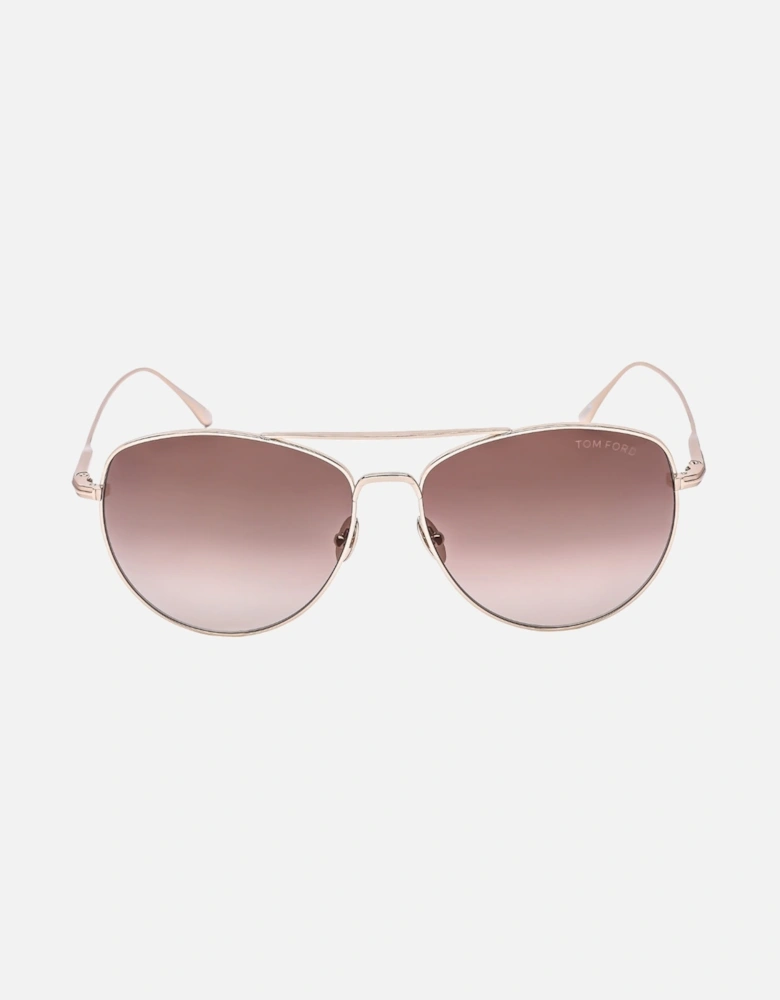 Ft0784 28F Milla Rose Gold Sunglasses