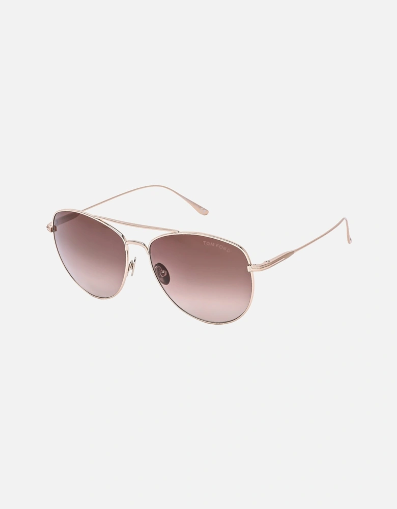 Ft0784 28F Milla Rose Gold Sunglasses