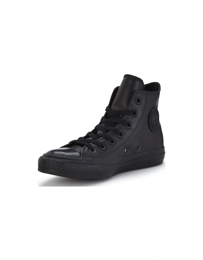 Leather Hi Top Trainers - Black