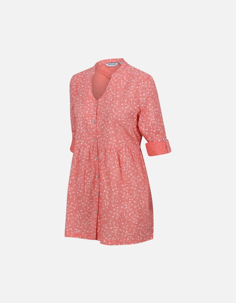 Womens Nemora Roll Sleeve Blouse Shirt Dress