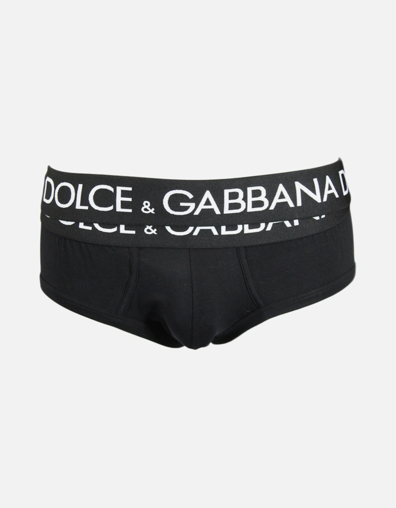 Double Waistband Brando Brief, Black