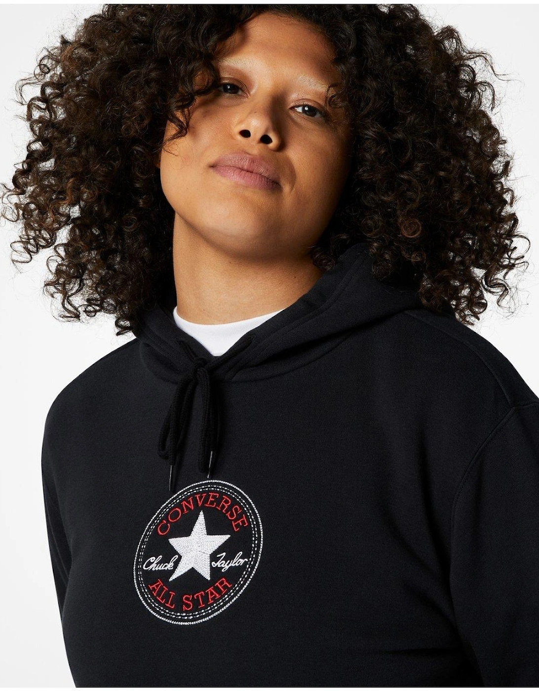 Chuck Taylor Patch Brushed Back Fleece Hoodie - Black