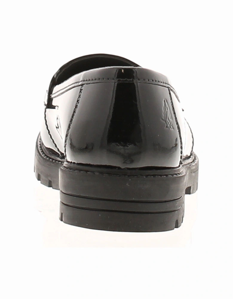 Girls Shoes School Cambridge Leather Slip On black patent UK Size