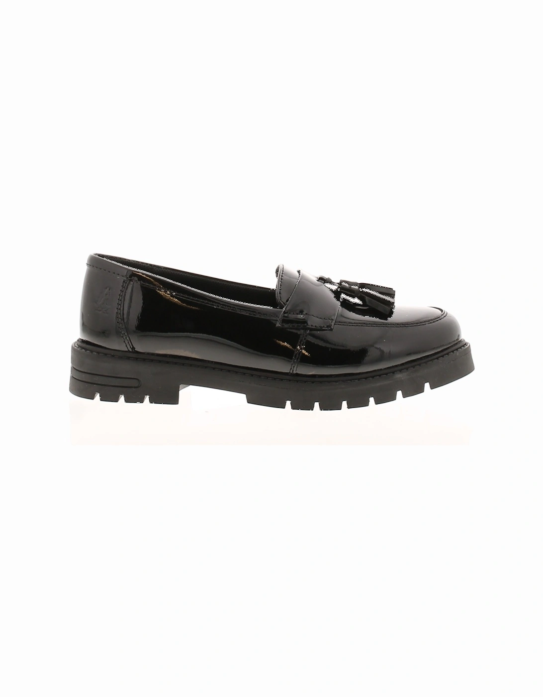 Girls Shoes School Cambridge Leather Slip On black patent UK Size