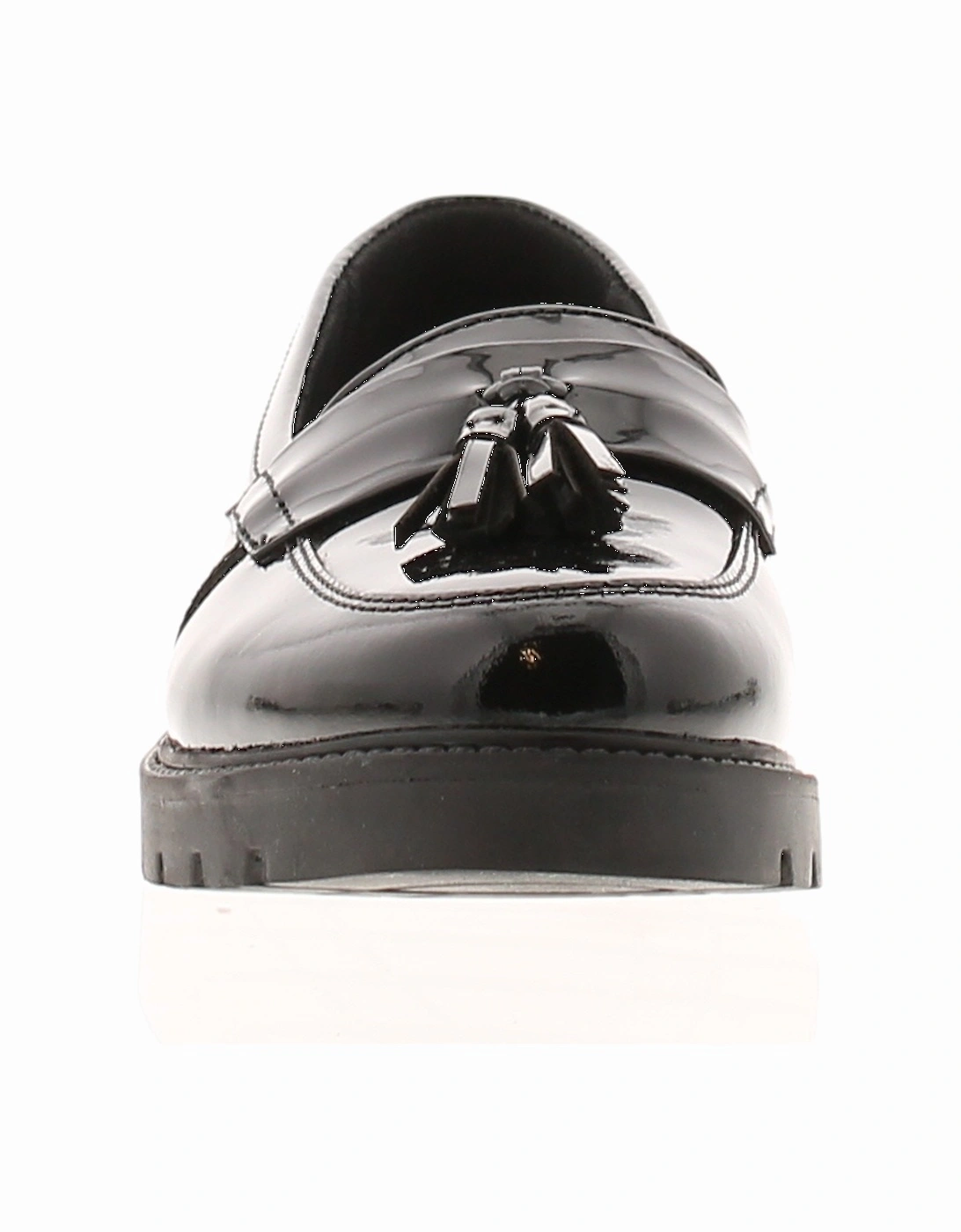 Girls Shoes School Cambridge Leather Slip On black patent UK Size