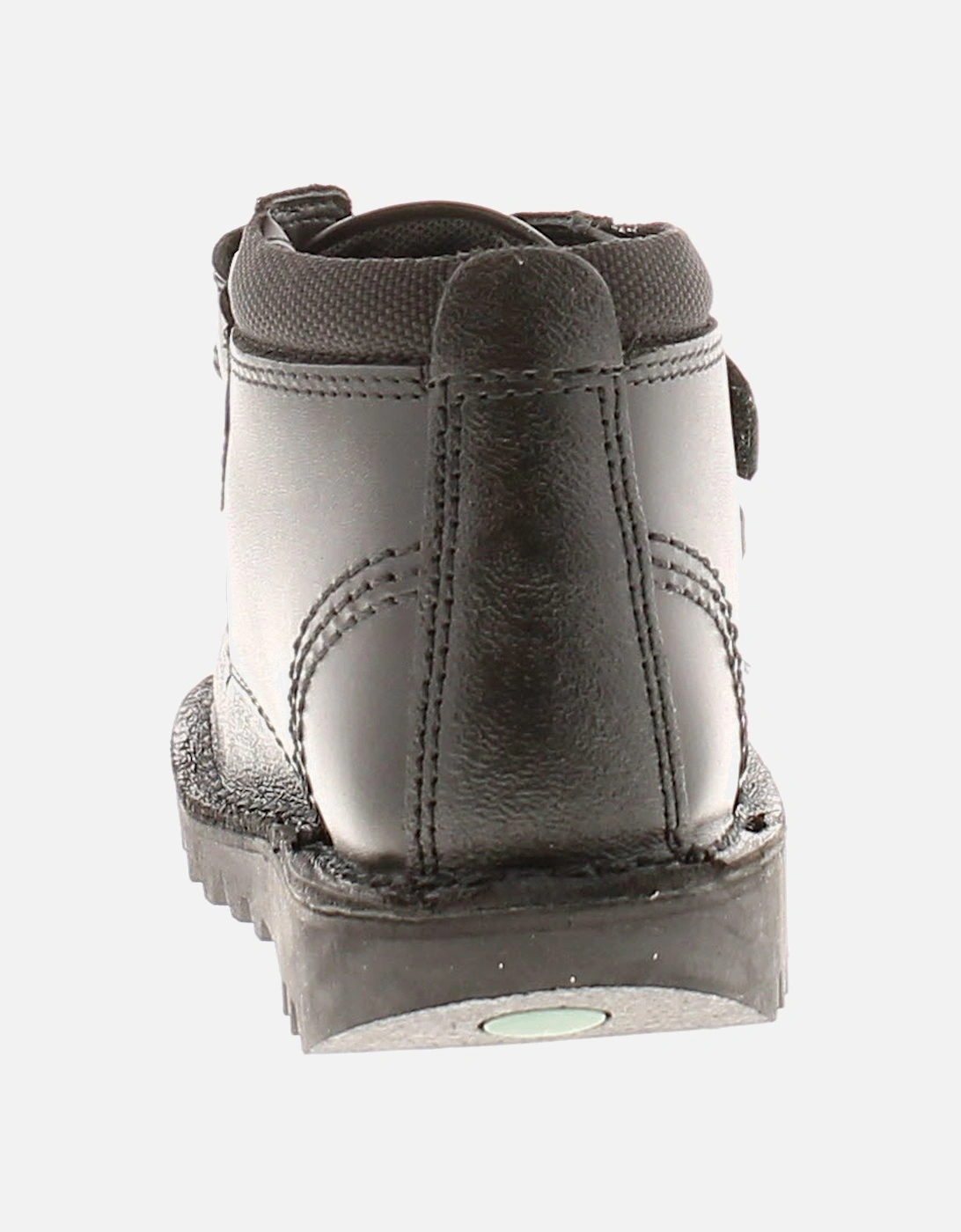 Younger Childrens Boots Hi Scuff Leather Touch Fastening black UK Size