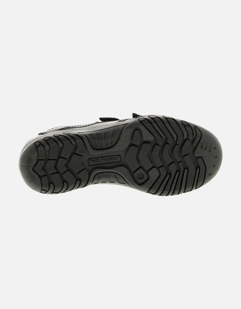 Boys Shoes Jnr School Jezza Leather Touch Fastening black UK Size