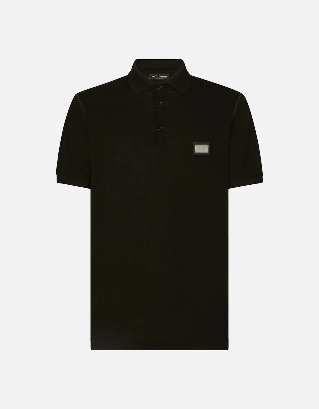 Plaque Polo Shirt Black, 6 of 5