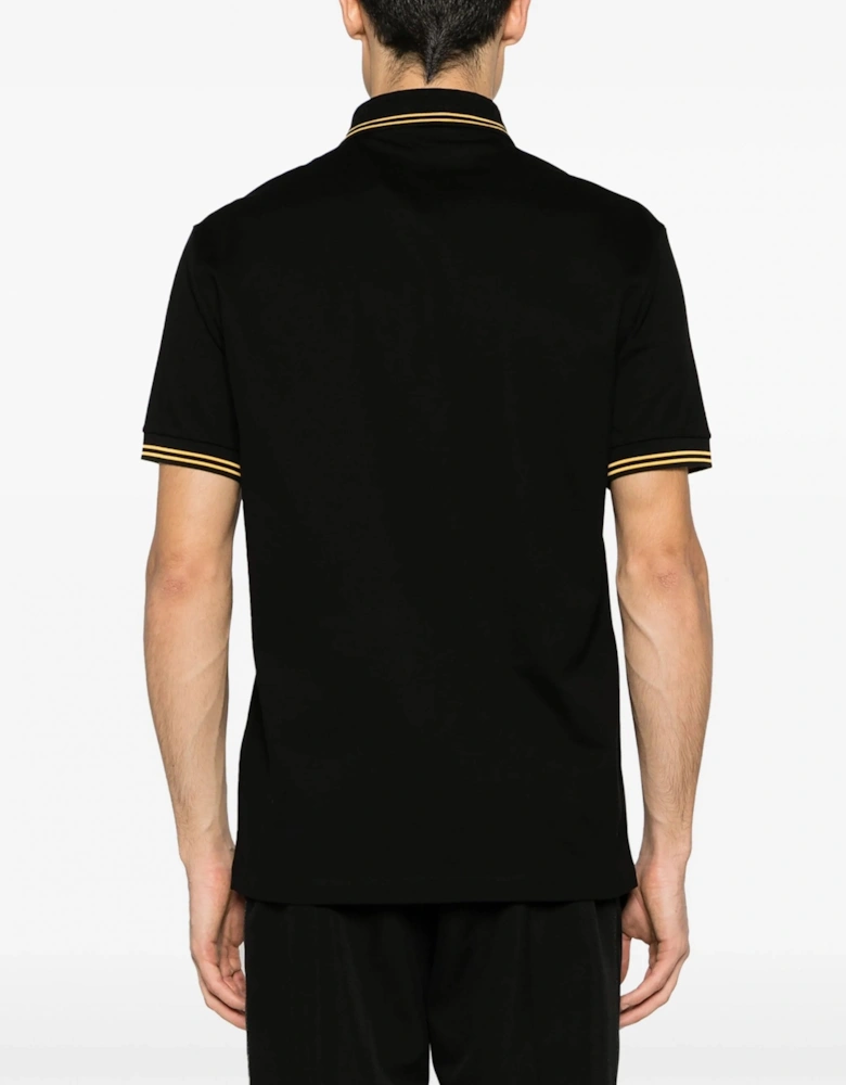 Medusa Piquet Polo Shirt Black