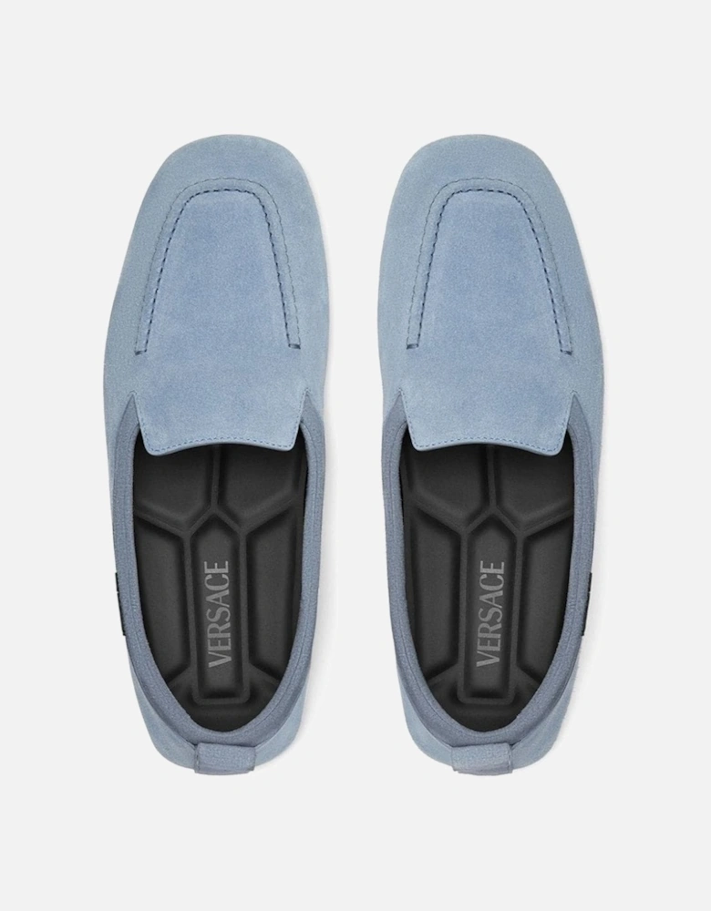 Suede Slip on Loafers Blue