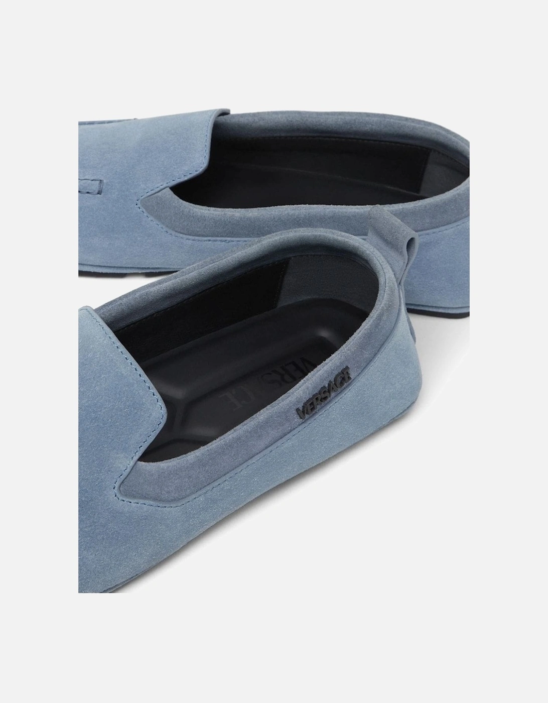 Suede Slip on Loafers Blue