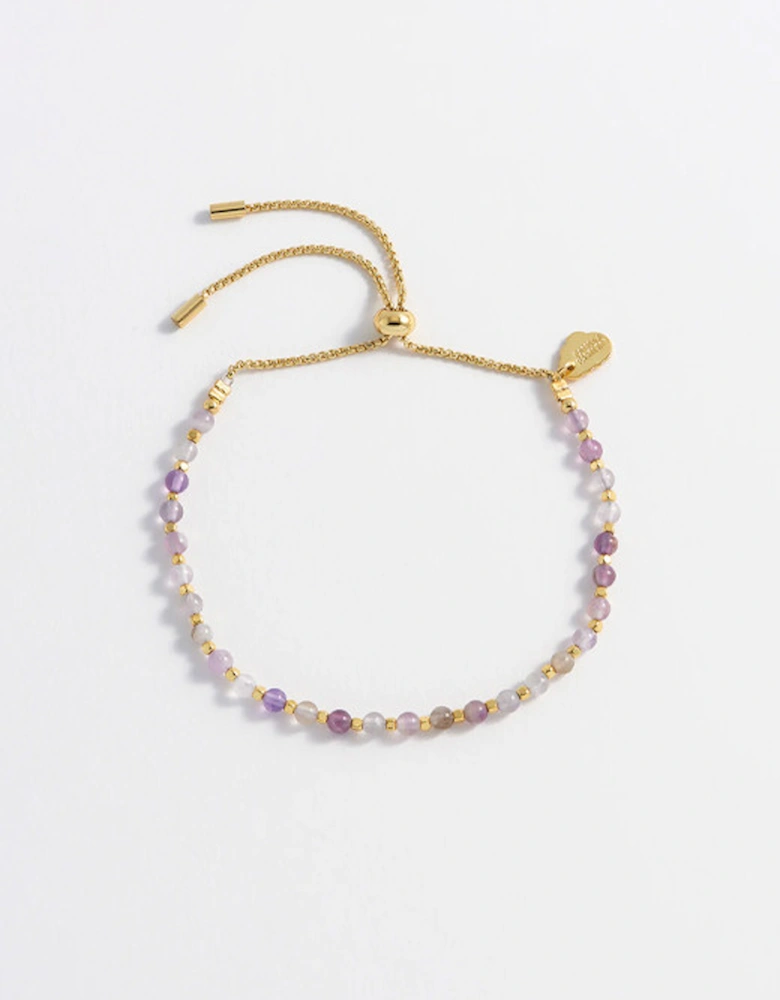 Gemstone Amelia Bracelet Gold Plated Amethyst