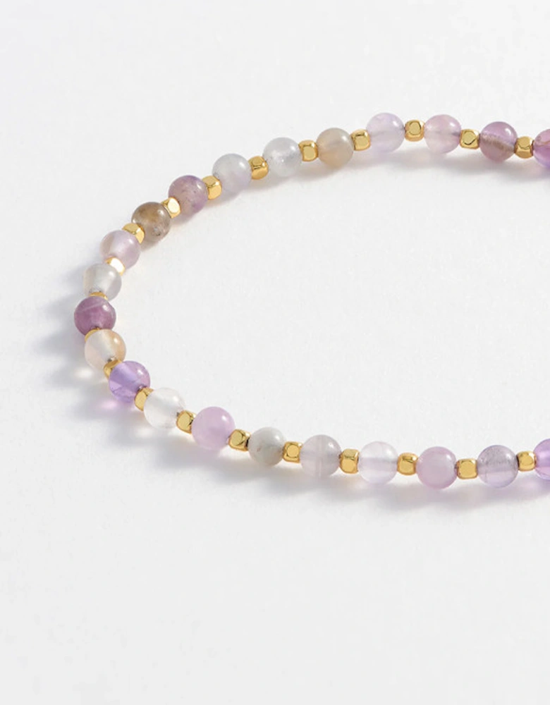 Gemstone Amelia Bracelet Gold Plated Amethyst