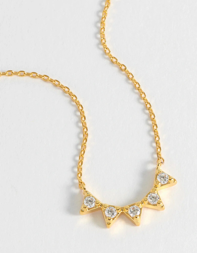 CZ Bunting Necklace Gold Plated