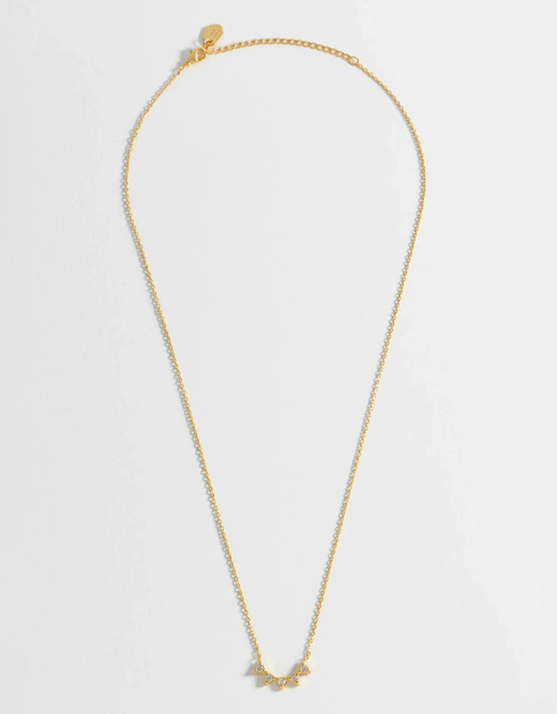 CZ Bunting Necklace Gold Plated