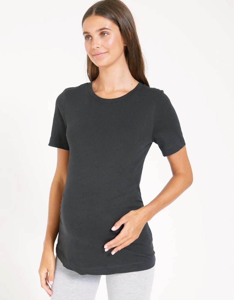 2 Pack Maternity T-Shirts - Black White