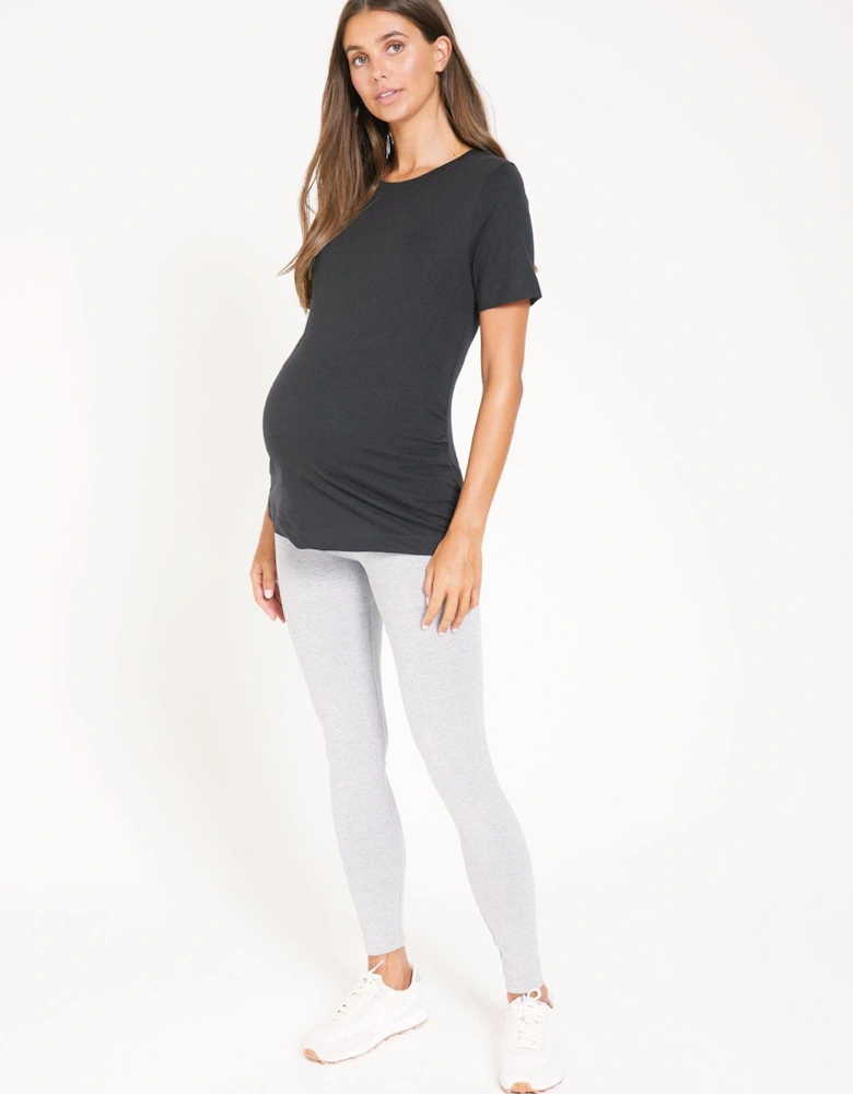 2 Pack Maternity T-Shirts - Black White