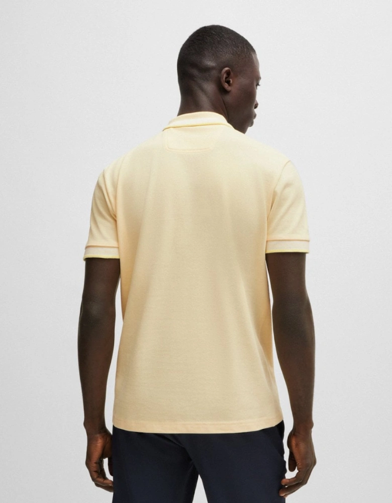 BOSS Green Paddy Mens Organic Cotton Polo With Contrast Logo Details