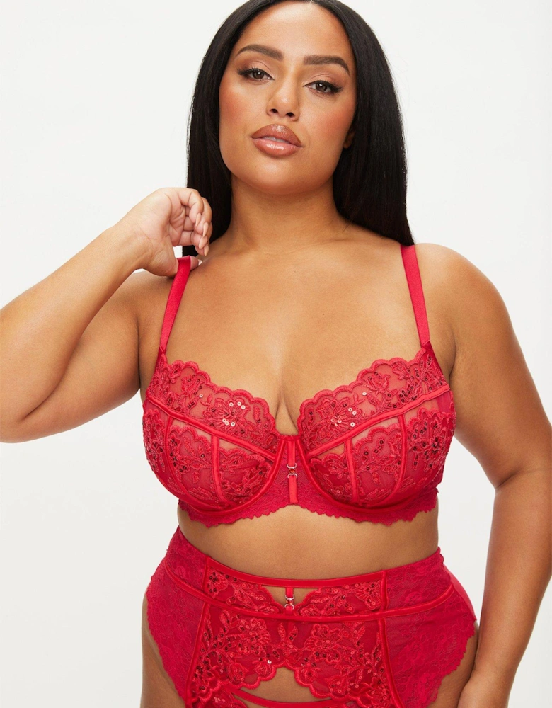 Icon Non Padded Fuller Bust Balcony Bra - Red