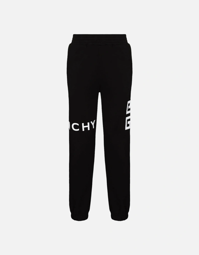 4G Embroidered Joggers in Black