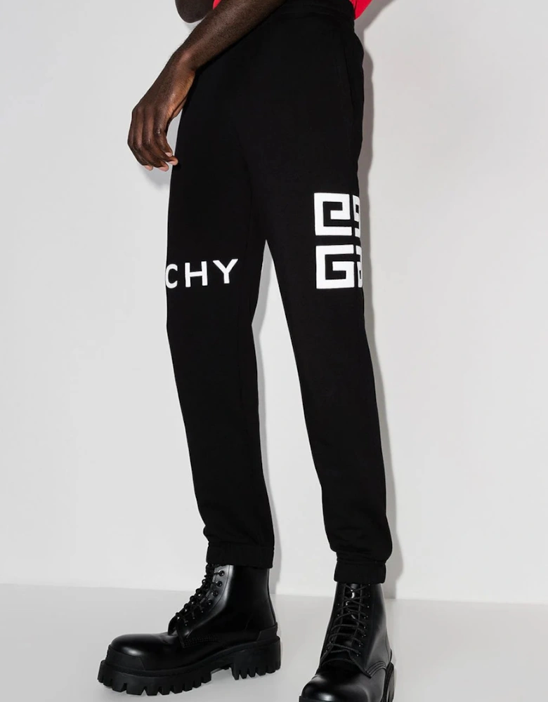 4G Embroidered Joggers in Black