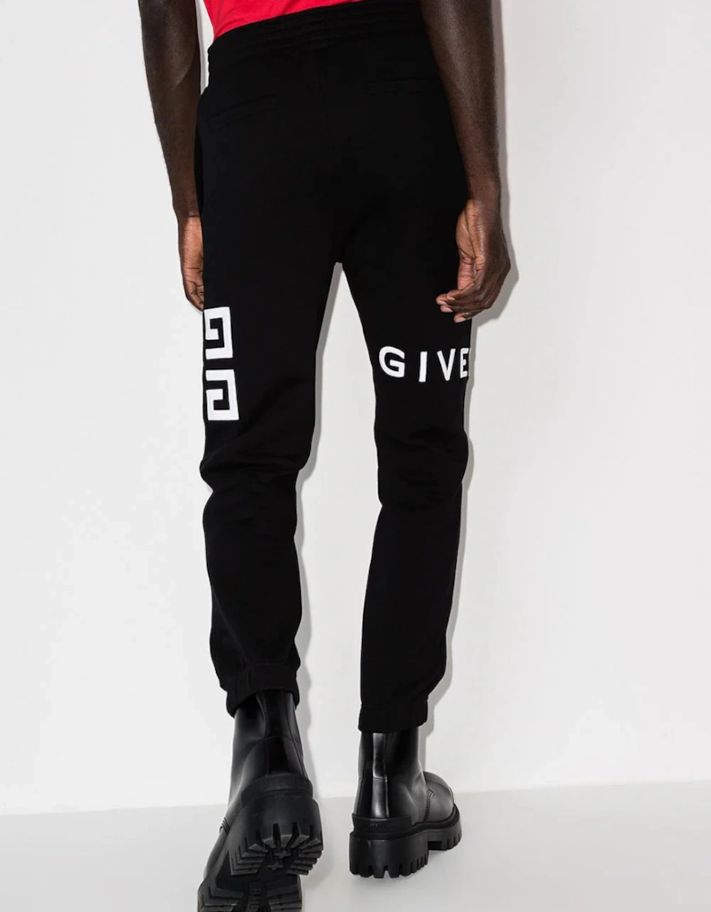 4G Embroidered Joggers in Black