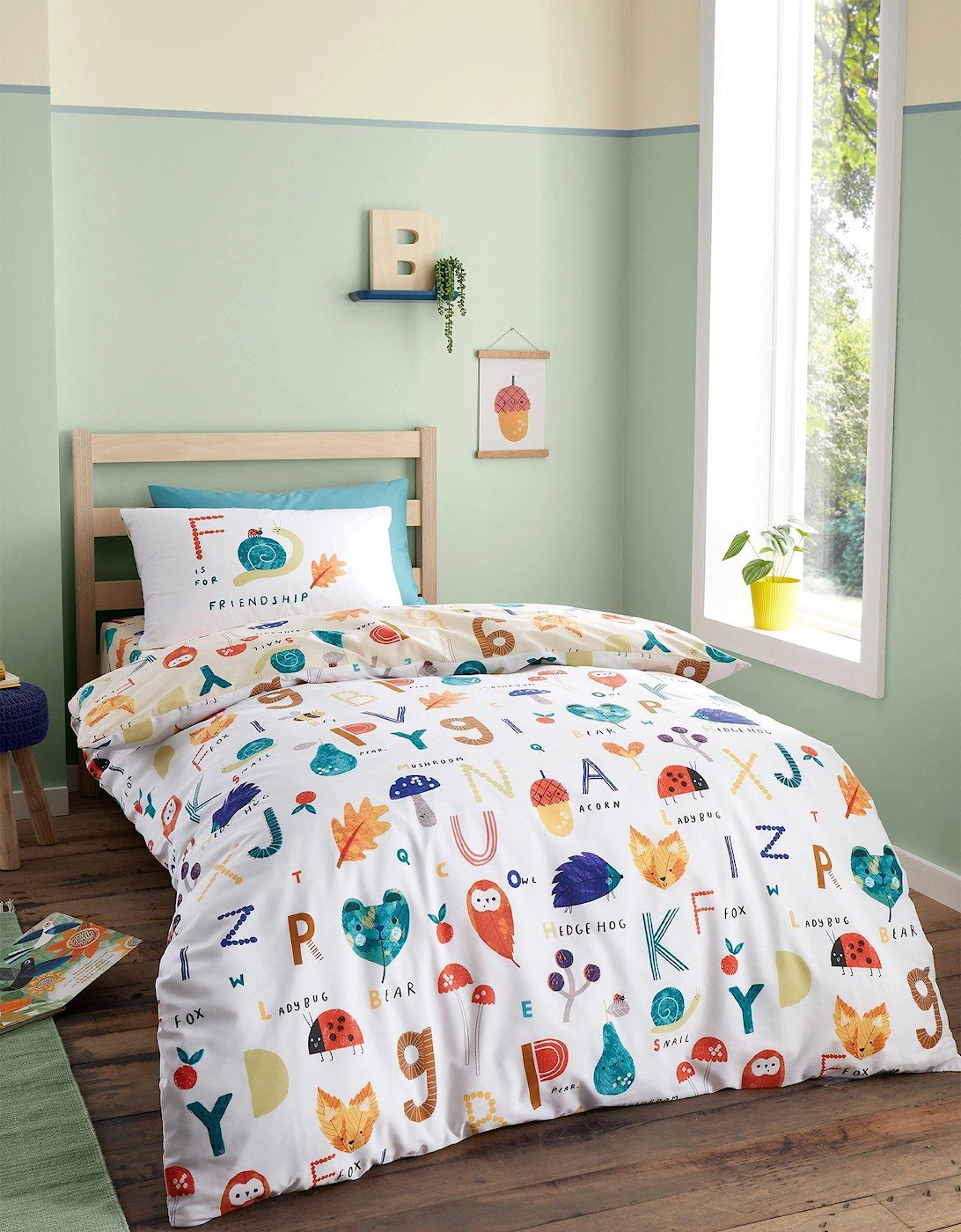 Woodland Alphabet Duvet Cover Set - Multi, 2 of 1