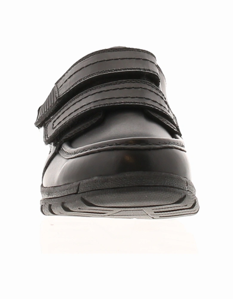 Boys Shoes School Toronto Leather Touch Fastening black UK Size
