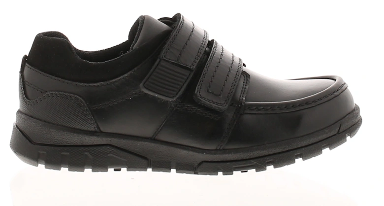 Boys Shoes School Toronto Leather Touch Fastening black UK Size