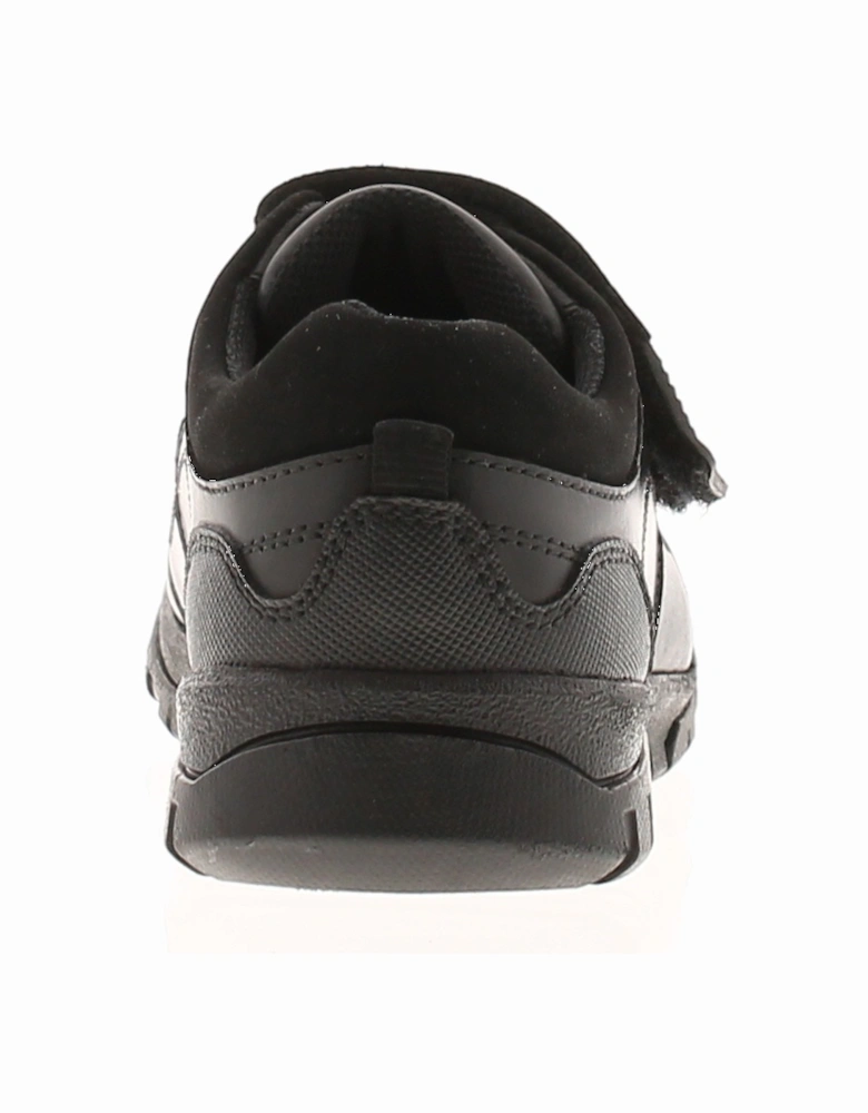 Boys Shoes School Toronto Leather Touch Fastening black UK Size