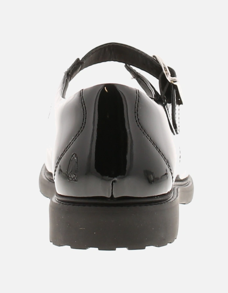 Womens Shoes Work School Verity Leather Buckle black patent UK Size