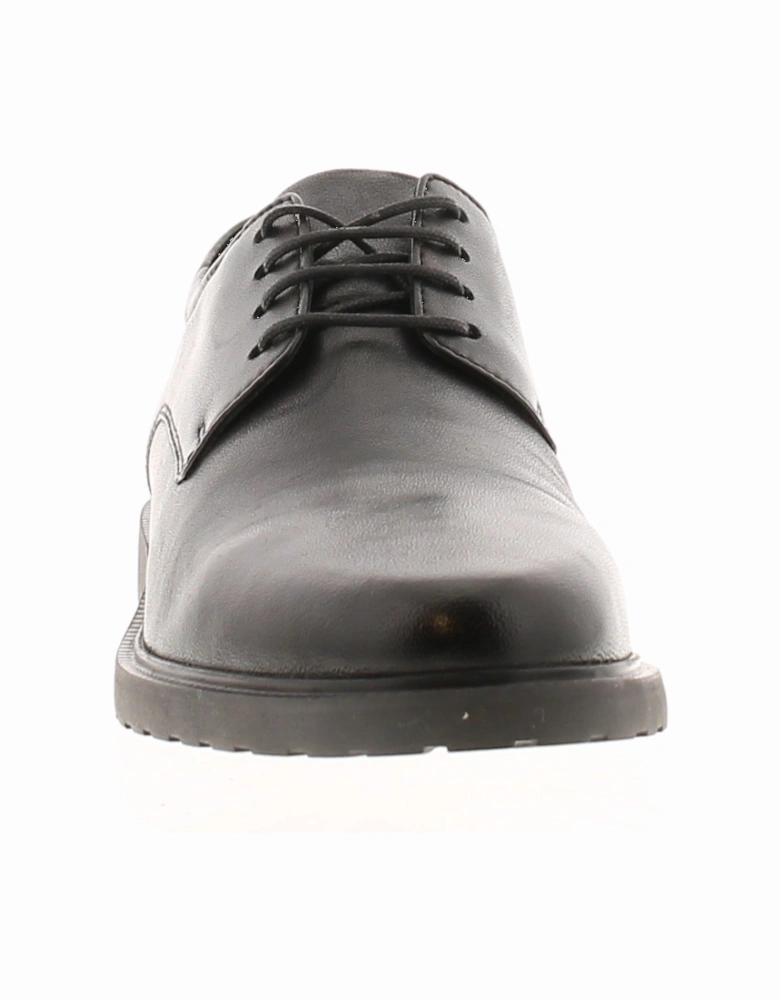 Womens Shoes Work School Verity Derby Leather Lace Up black UK Size