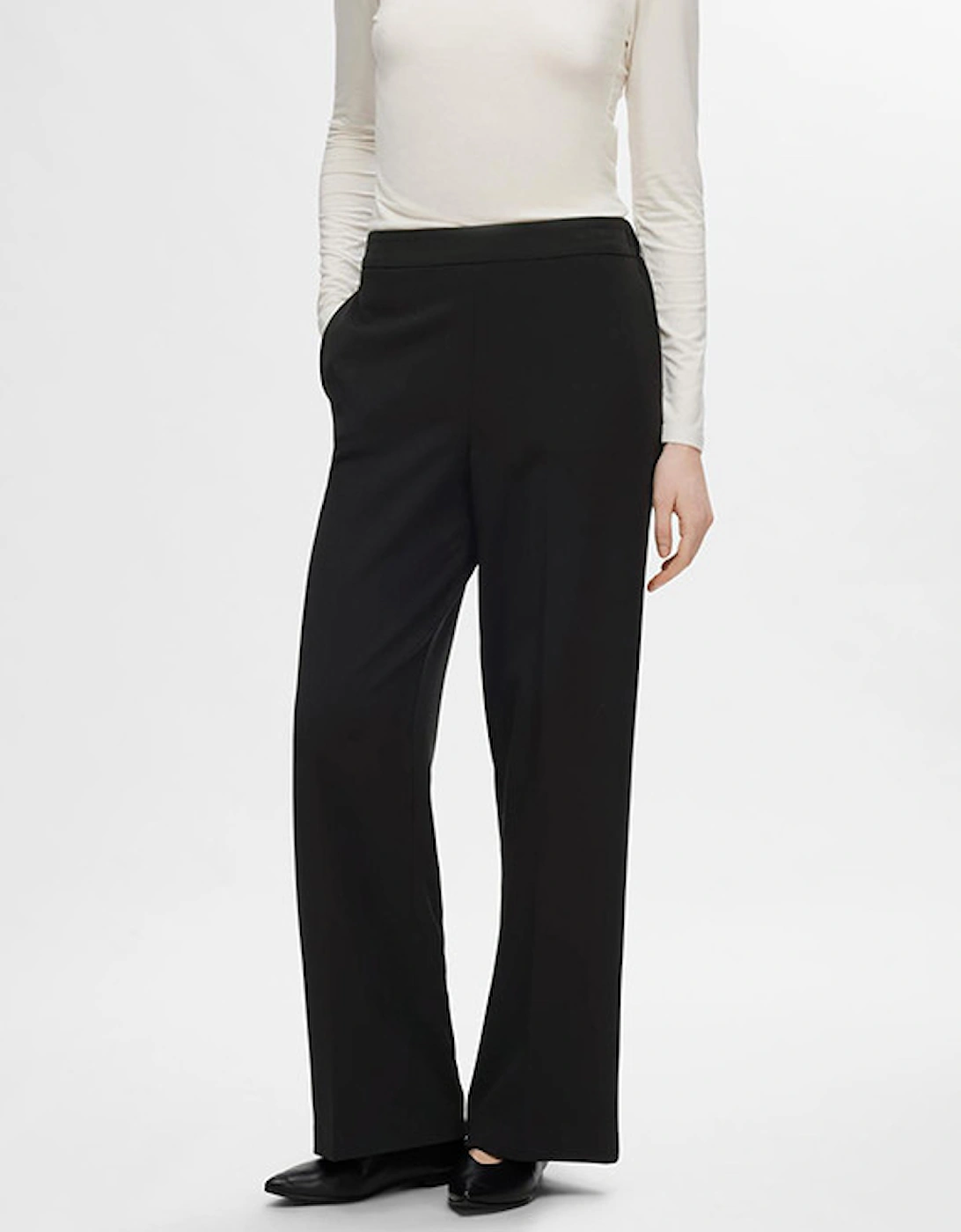 Femme Emma-Tara Wide Tailored Trousers Black, 6 of 5